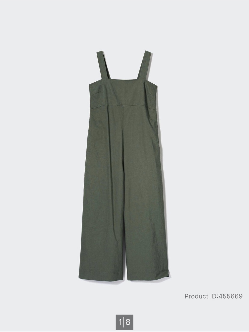 Uniqlo Blend Olive Green Linen Blend Jumpsuit